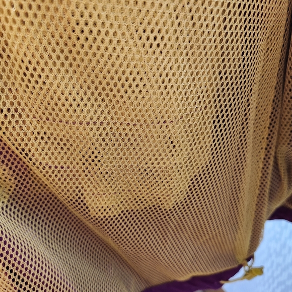 Athleta Shock Cord Anorak Hooded Jacket purple neon mesh lining medium - Picture 14 of 16